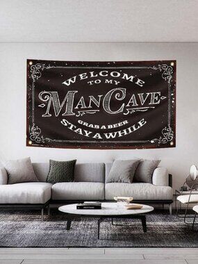 Man Cave Flag: 3x5 Ft Funny Banner for Garage, Dorm‎